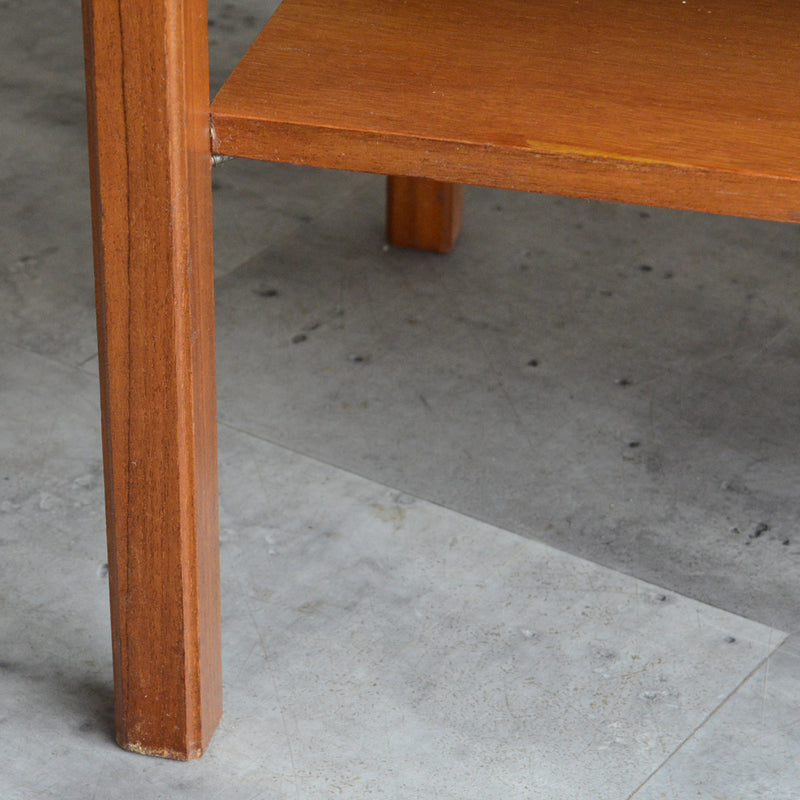 ミッドセンチュリー チーク ローテーブル 64(下棚付)