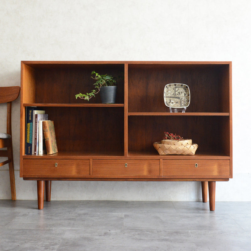 デンマーク ヴィンテージ チーク シェルフ 5-131（抽斗付）