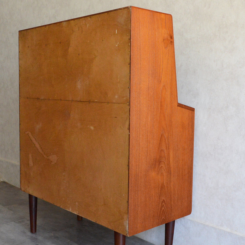 デンマークヴィンテージ　チークビューロー（ミラー付）　D-2