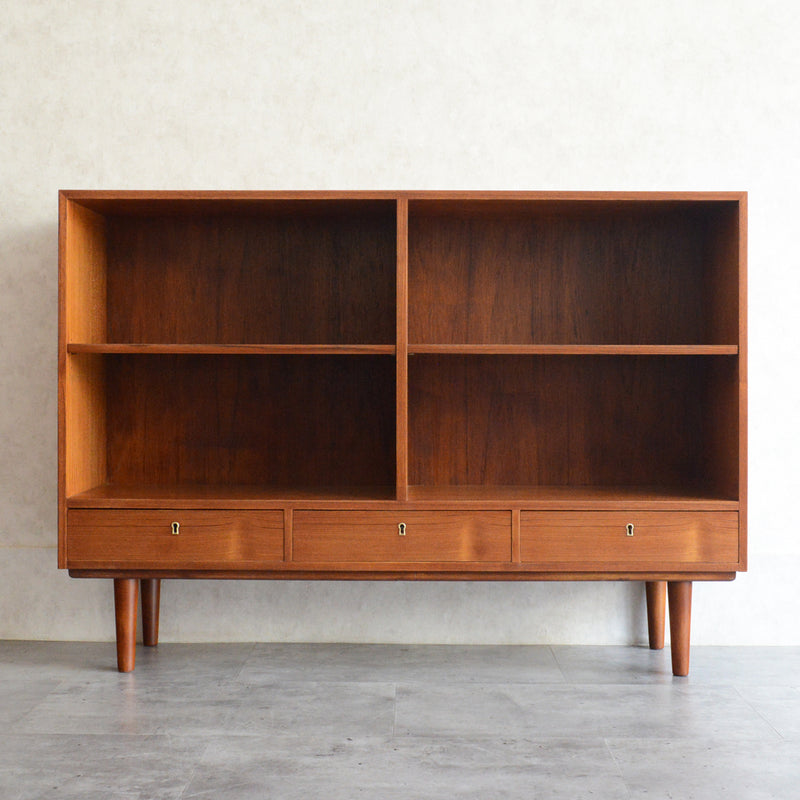 デンマーク ヴィンテージ チーク シェルフ 5-131（抽斗付）