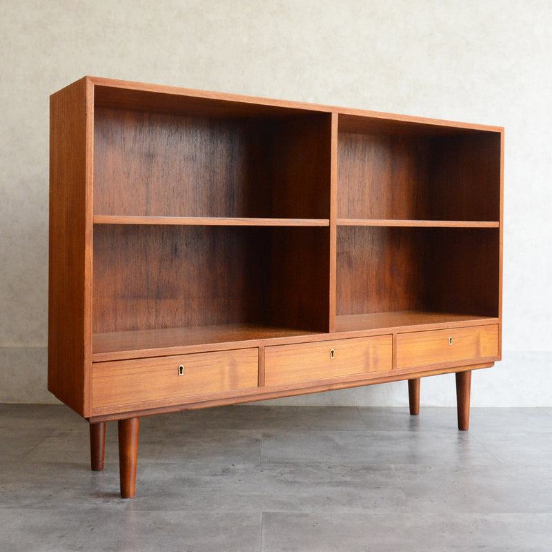 デンマーク ヴィンテージ チーク シェルフ 5-131（抽斗付）