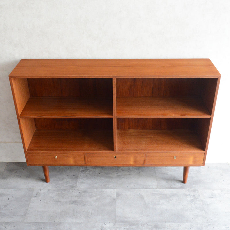 デンマーク ヴィンテージ チーク シェルフ 5-131（抽斗付）