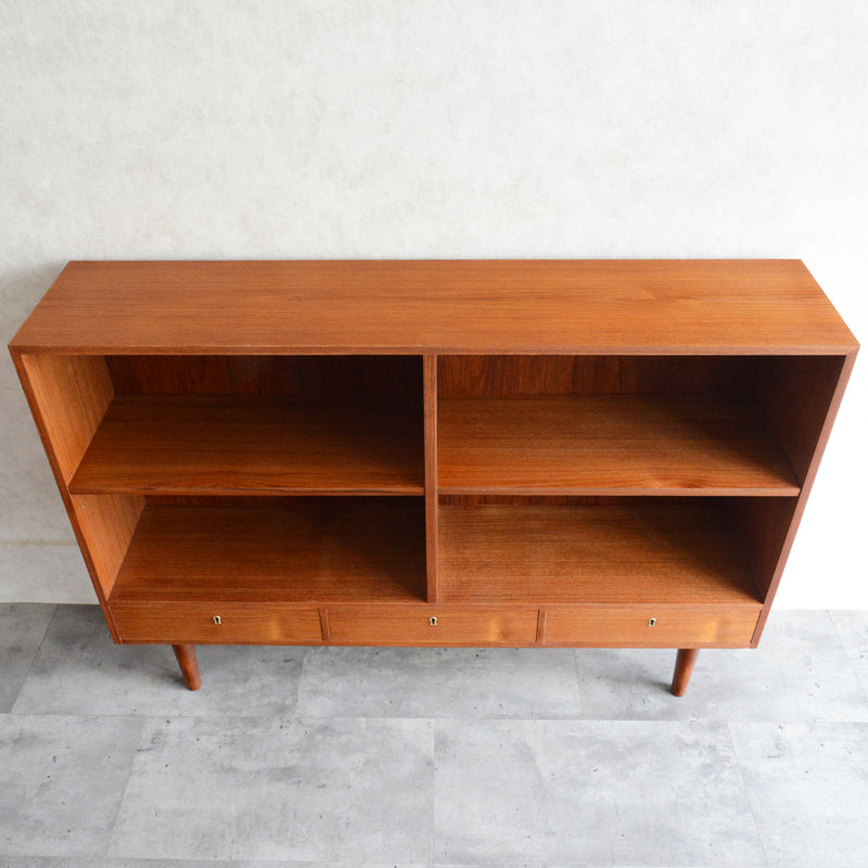 デンマーク ヴィンテージ チーク シェルフ 5-131（抽斗付）