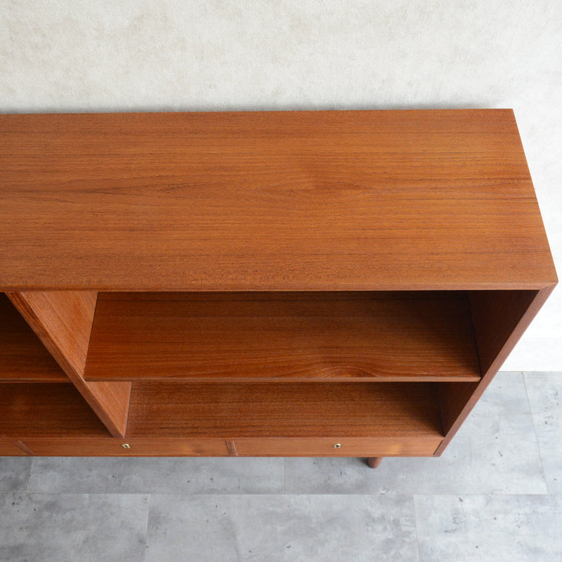 デンマーク ヴィンテージ チーク シェルフ 5-131（抽斗付）