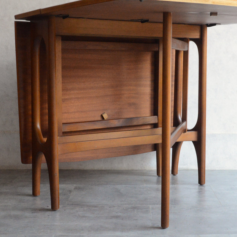 ミッドセンチュリー ヴィンテージ　ゲートレッグダイニングテーブル51 (レクタングル・天板剝離再塗装済）