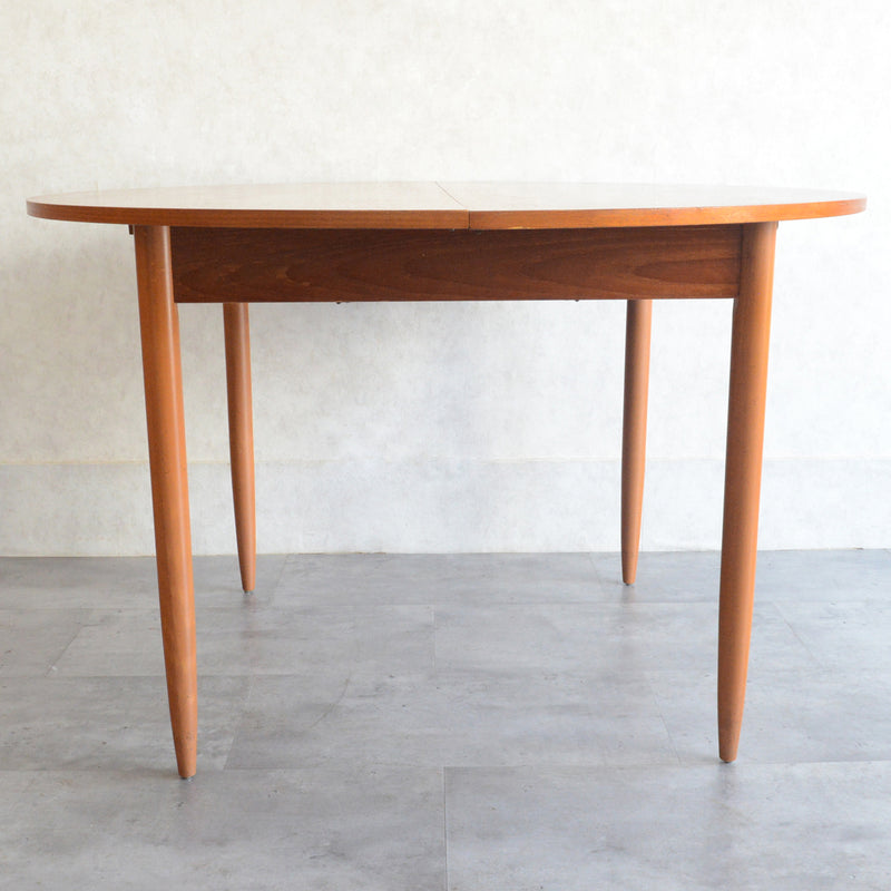 I様見学予約商品　60S エクステンション  コンパクトラウンドテーブル 07 (天板剥離再塗装済）