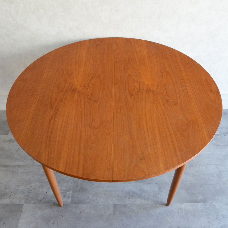 I様見学予約商品　60S エクステンション  コンパクトラウンドテーブル 07 (天板剥離再塗装済）