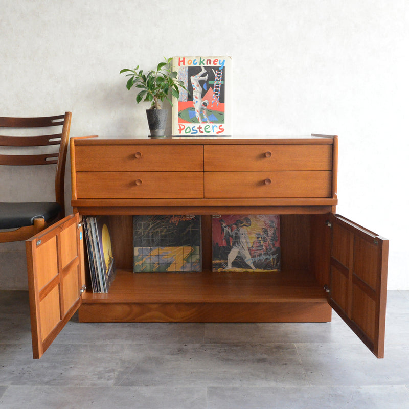 Nathan ネイサン キャビネット/レコードキャビネット 56(天板剥離再塗装済）