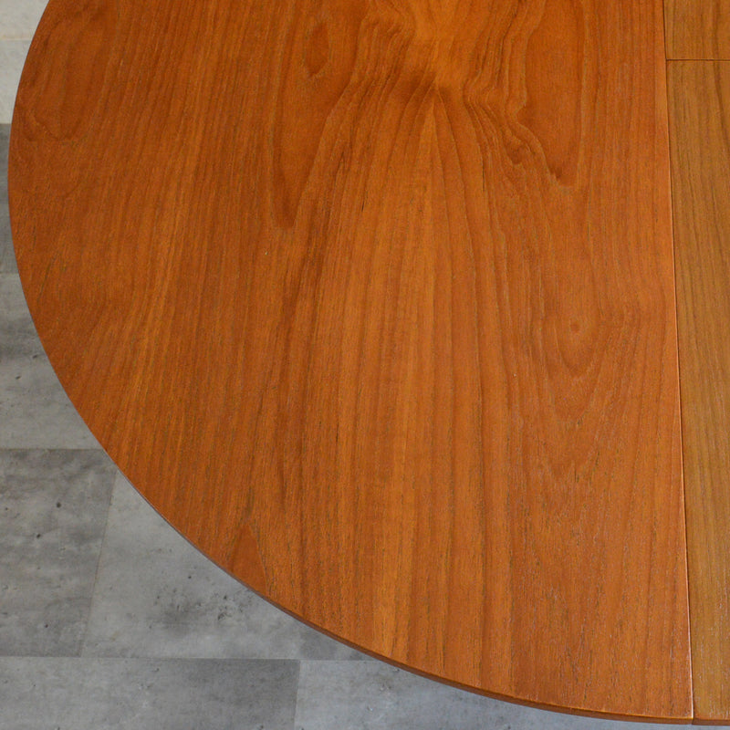 I様見学予約商品　60S エクステンション  コンパクトラウンドテーブル 07 (天板剥離再塗装済）