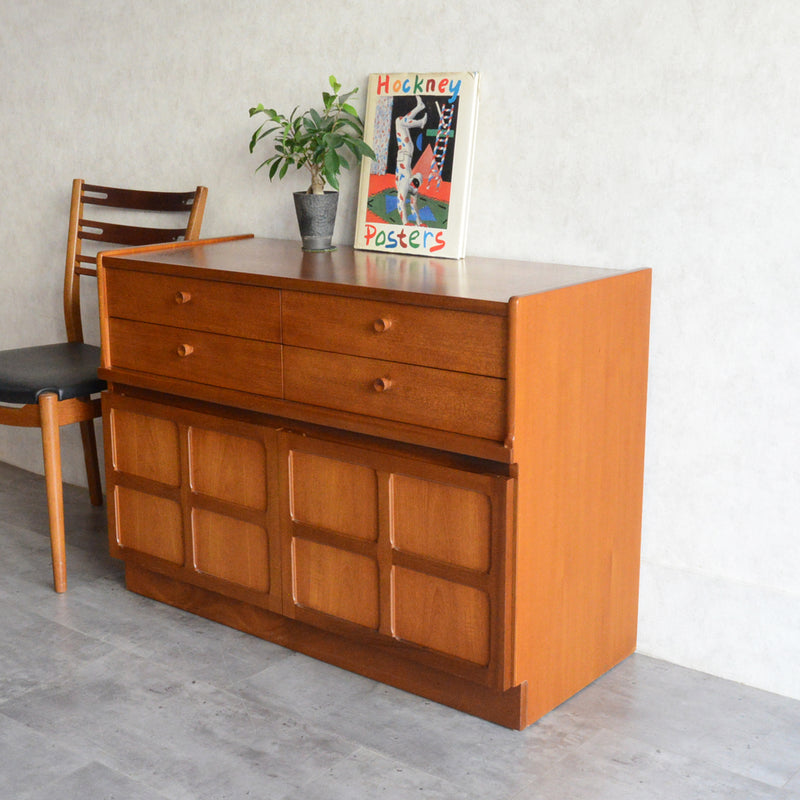 Nathan ネイサン キャビネット/レコードキャビネット 56(天板剥離再塗装済）