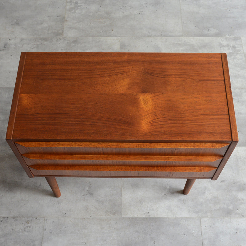 デンマーク　ヴィンテージ チーク 3段 チェスト 5-27 (ウッドオイル仕上）