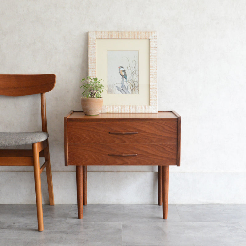 デンマーク ヴィンテージ チーク２段チェスト　5-132