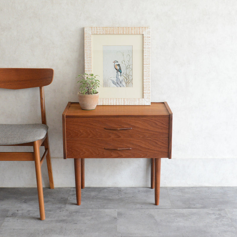 デンマーク ヴィンテージ チーク２段チェスト　5-132