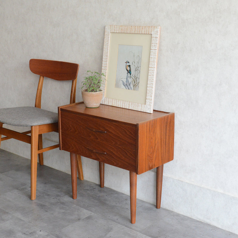 デンマーク ヴィンテージ チーク２段チェスト　5-132