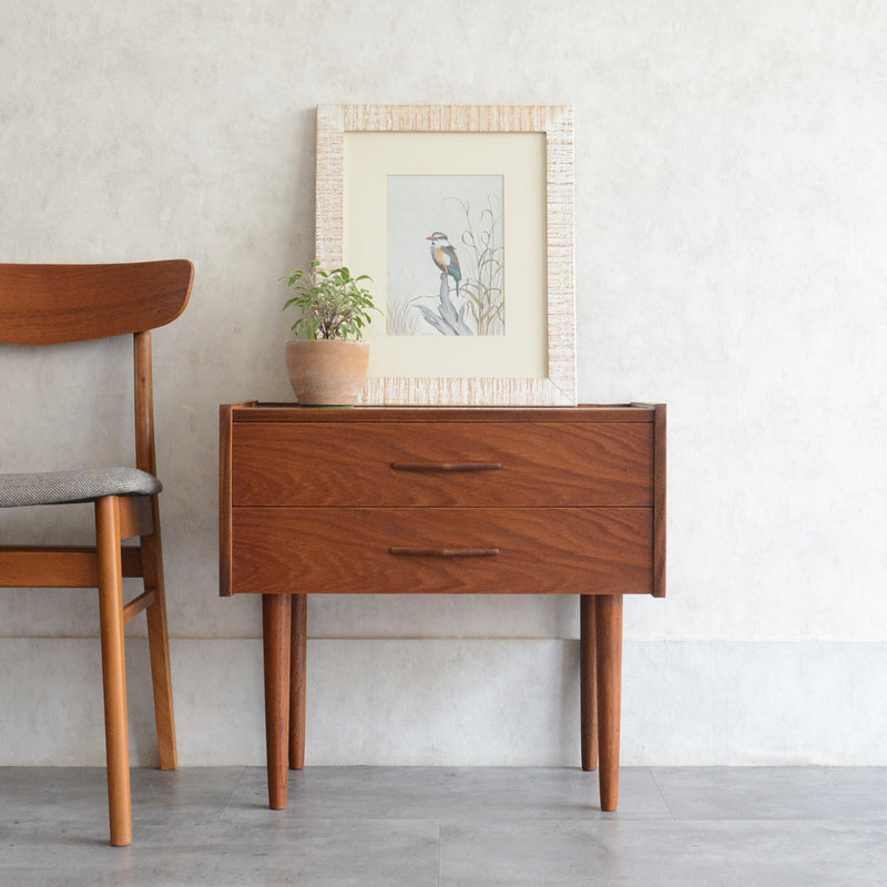 デンマーク ヴィンテージ チーク２段チェスト　5-132