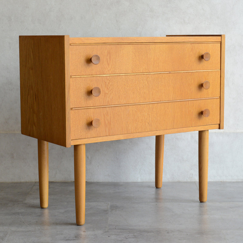 デンマークヴィンテージ  オーク３段チェスト5-31