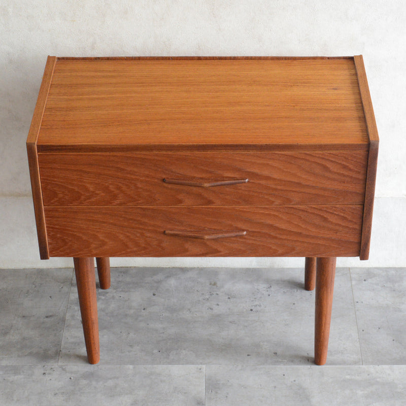 デンマーク ヴィンテージ チーク２段チェスト　5-132