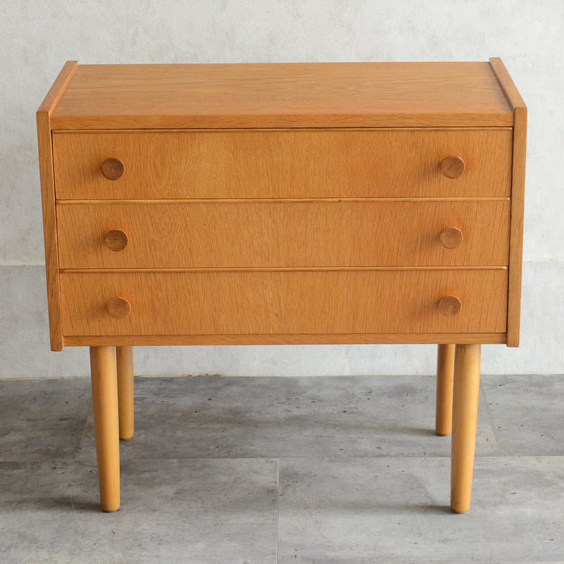 デンマークヴィンテージ  オーク３段チェスト5-31