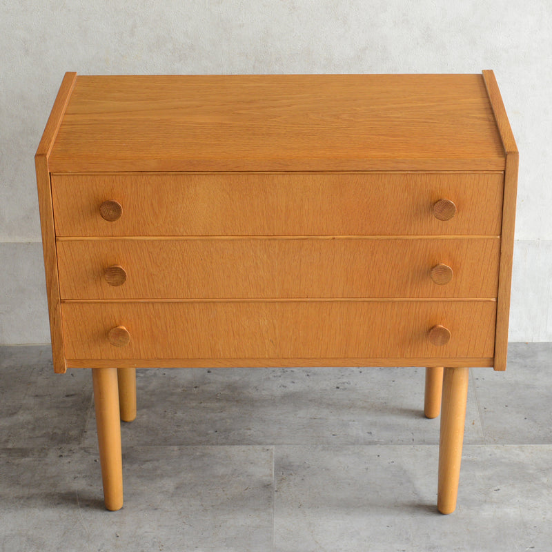 デンマークヴィンテージ  オーク３段チェスト5-31