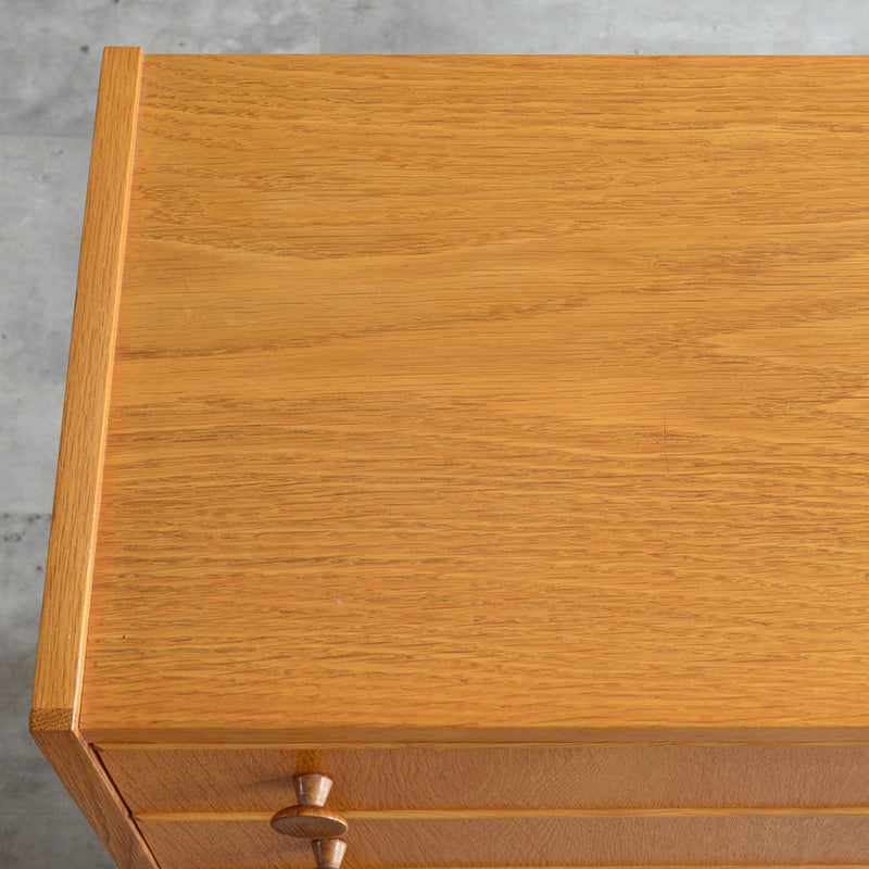 デンマークヴィンテージ  オーク３段チェスト5-31