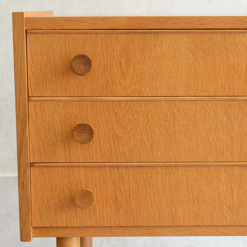 デンマークヴィンテージ  オーク３段チェスト5-31