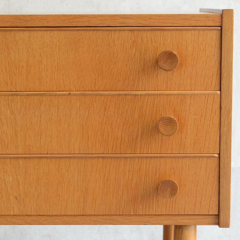 デンマークヴィンテージ  オーク３段チェスト5-31