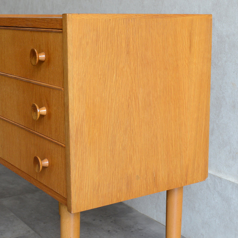 デンマークヴィンテージ  オーク３段チェスト5-31