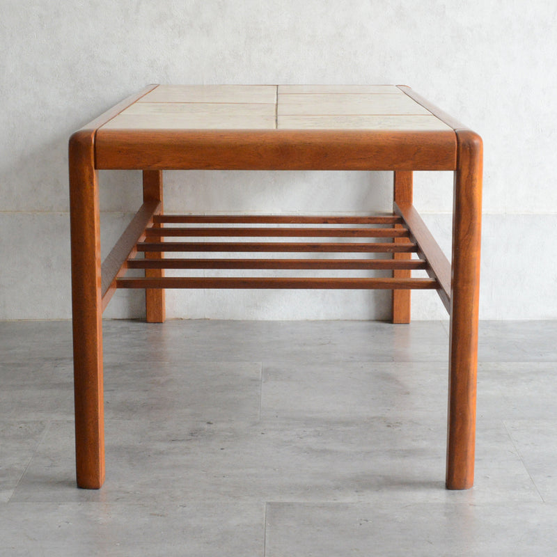 デンマーク ヴィンテージ　タイルトップローテーブル41(棚付）