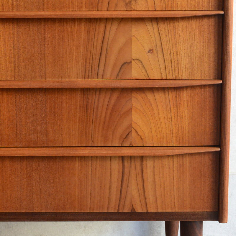 デンマーク ヴィンテージ チーク ５段チェスト5-57