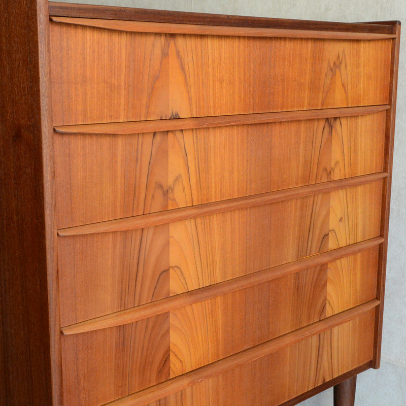 デンマーク ヴィンテージ チーク ５段チェスト5-57