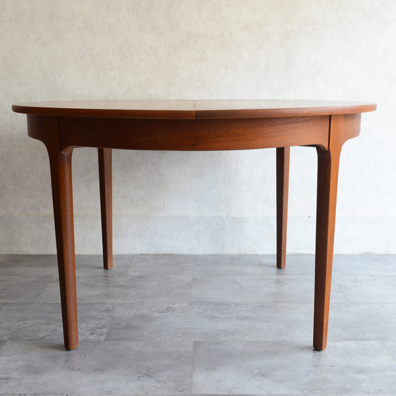 Nathanネイサン エクステンション ラウンド ダイニングテーブル09(天板剥離再塗装済）