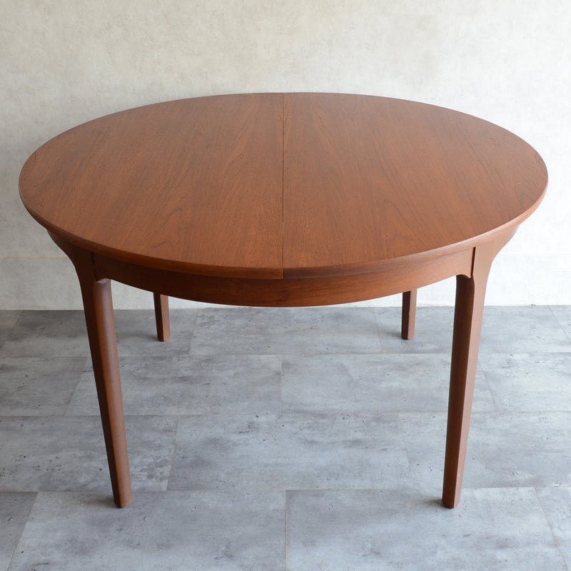 Nathanネイサン エクステンション ラウンド ダイニングテーブル09(天板剥離再塗装済）