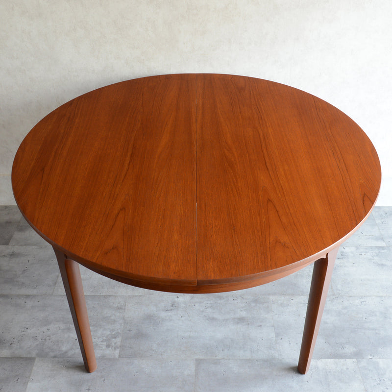 Nathanネイサン エクステンション ラウンド ダイニングテーブル09(天板剥離再塗装済）