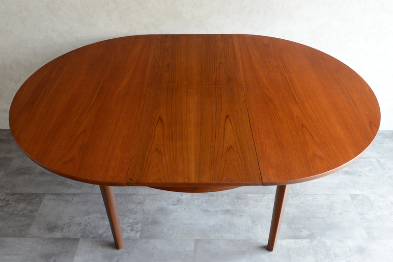 Nathanネイサン エクステンション ラウンド ダイニングテーブル09(天板剥離再塗装済）