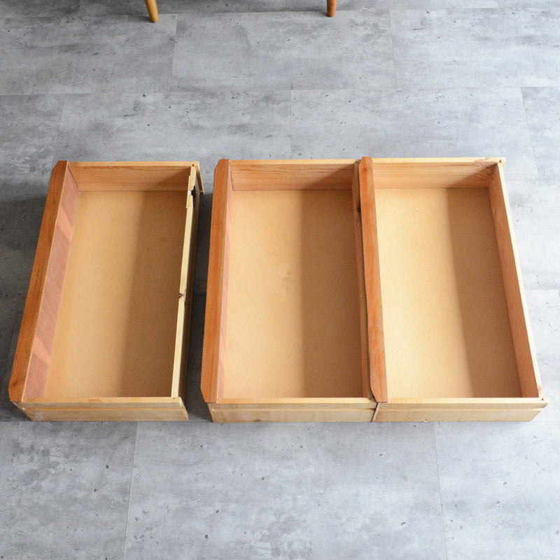 デンマーク ヴィンテージ  チーク３段チェスト8-44