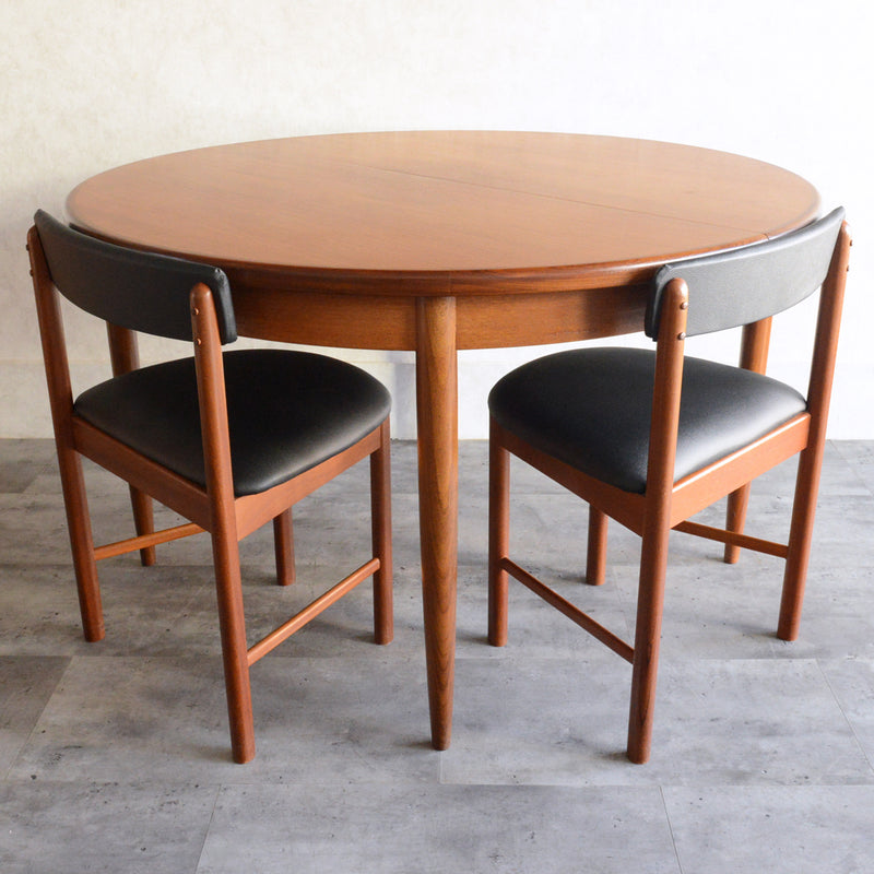 G-PLAN ジープラン  エクステンション ラウンドテーブル 98 (天板剥離再塗装）