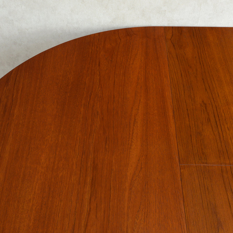 Nathanネイサン エクステンション ラウンド ダイニングテーブル09(天板剥離再塗装済）