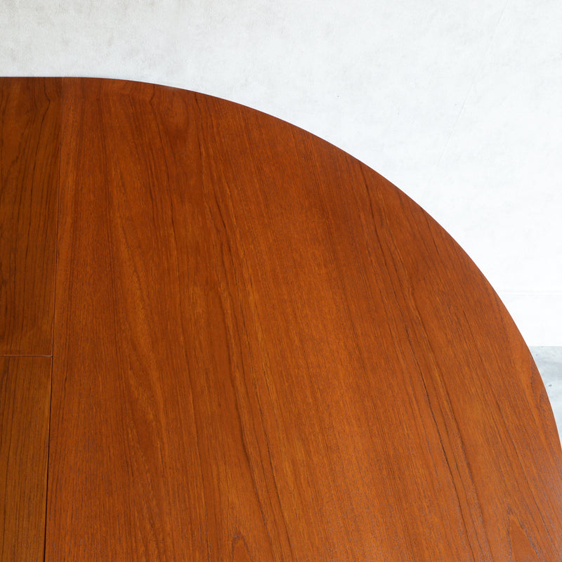 Nathanネイサン エクステンション ラウンド ダイニングテーブル09(天板剥離再塗装済）