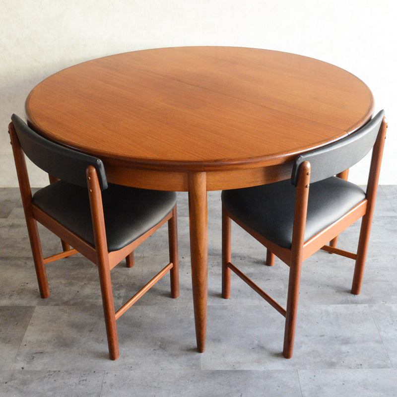 G-PLAN ジープラン  エクステンション ラウンドテーブル 98 (天板剥離再塗装）