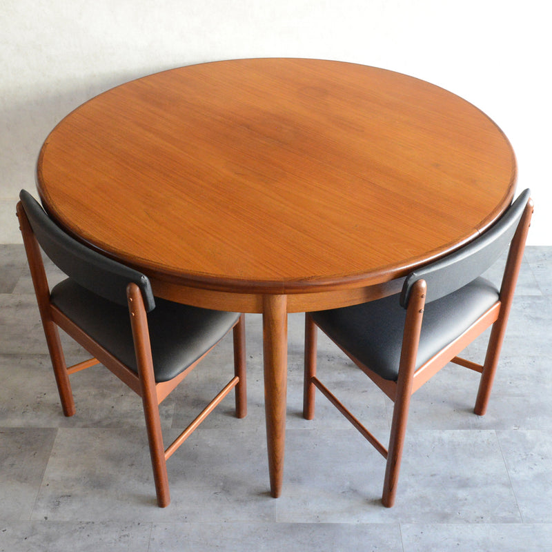 G-PLAN ジープラン  エクステンション ラウンドテーブル 98 (天板剥離再塗装）