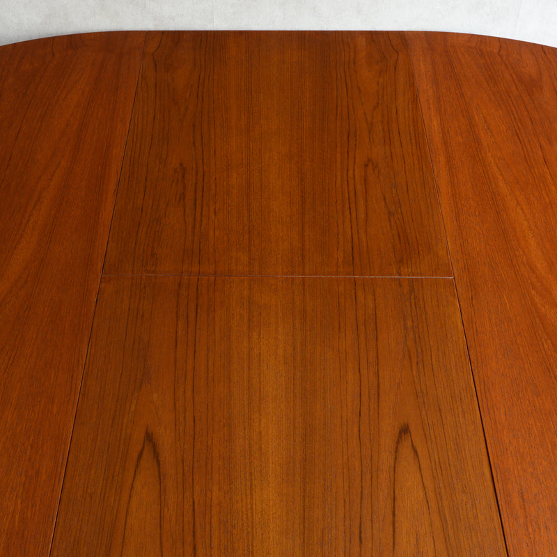 Nathanネイサン エクステンション ラウンド ダイニングテーブル09(天板剥離再塗装済）