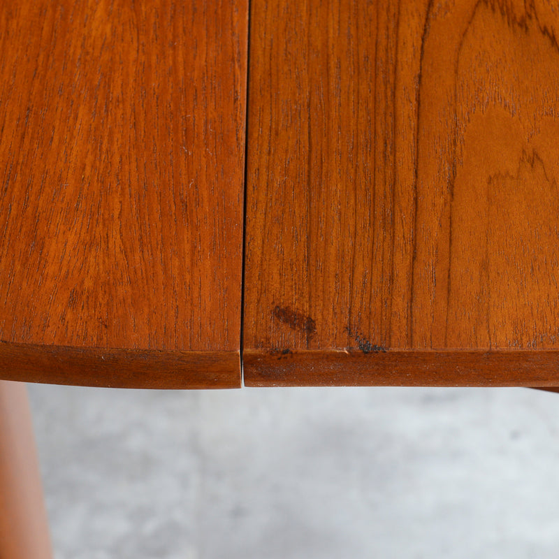 Nathanネイサン エクステンション ラウンド ダイニングテーブル09(天板剥離再塗装済）