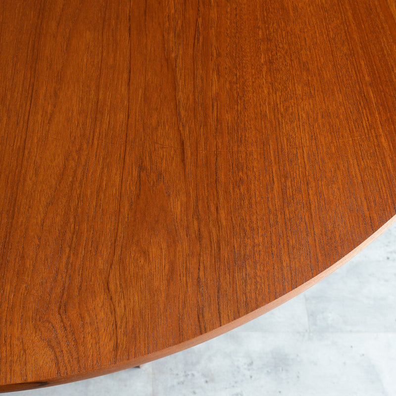 Nathanネイサン エクステンション ラウンド ダイニングテーブル09(天板剥離再塗装済）