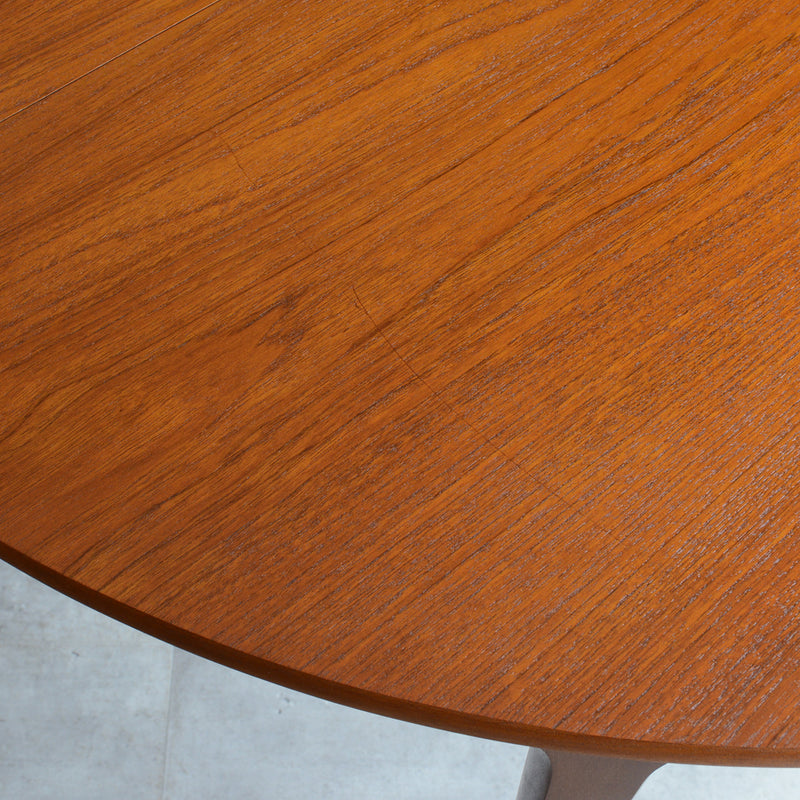 Nathanネイサン エクステンション ラウンド ダイニングテーブル09(天板剥離再塗装済）