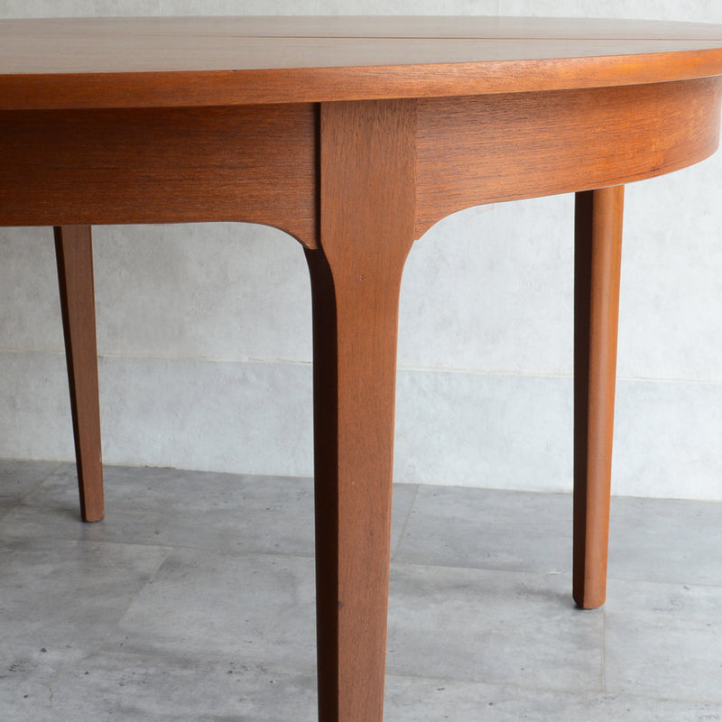 Nathanネイサン エクステンション ラウンド ダイニングテーブル09(天板剥離再塗装済）