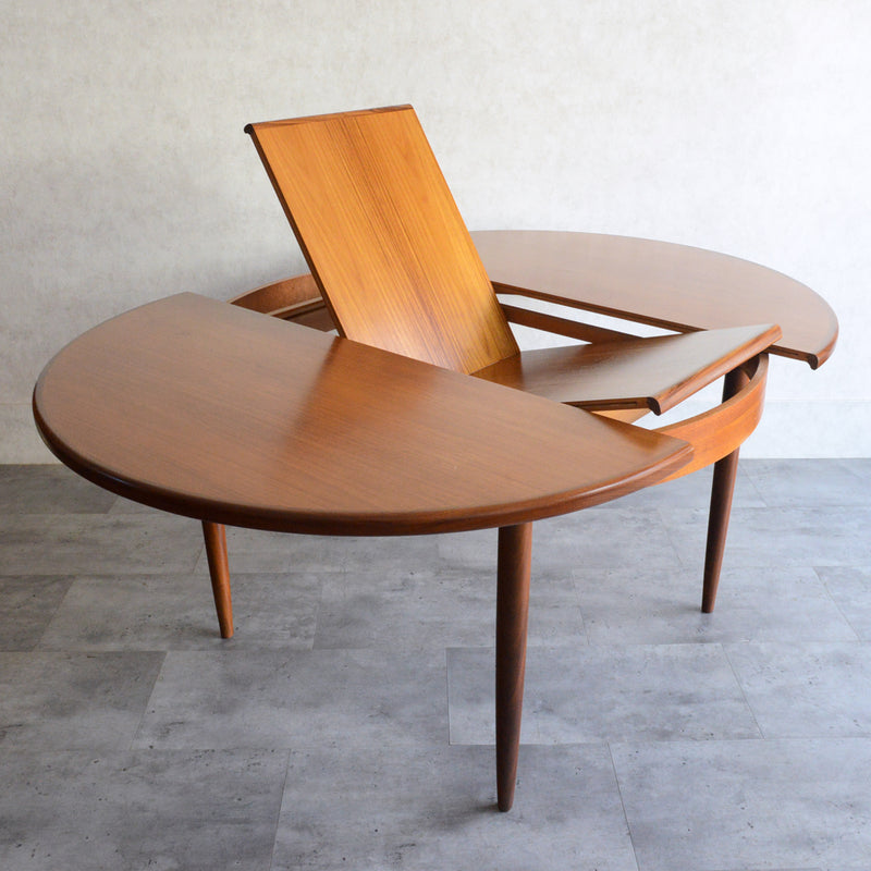 G-PLAN ジープラン  エクステンション ラウンドテーブル 98 (天板剥離再塗装）