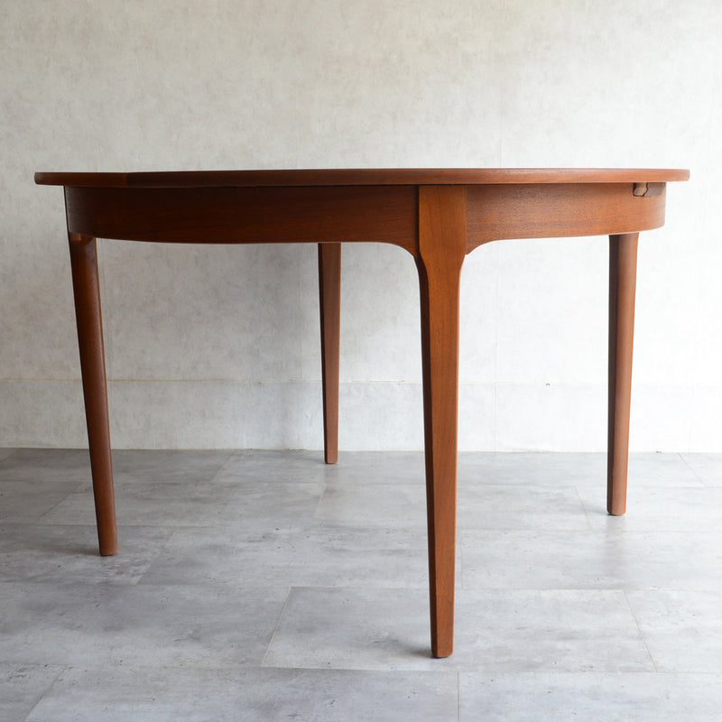 Nathanネイサン エクステンション ラウンド ダイニングテーブル09(天板剥離再塗装済）