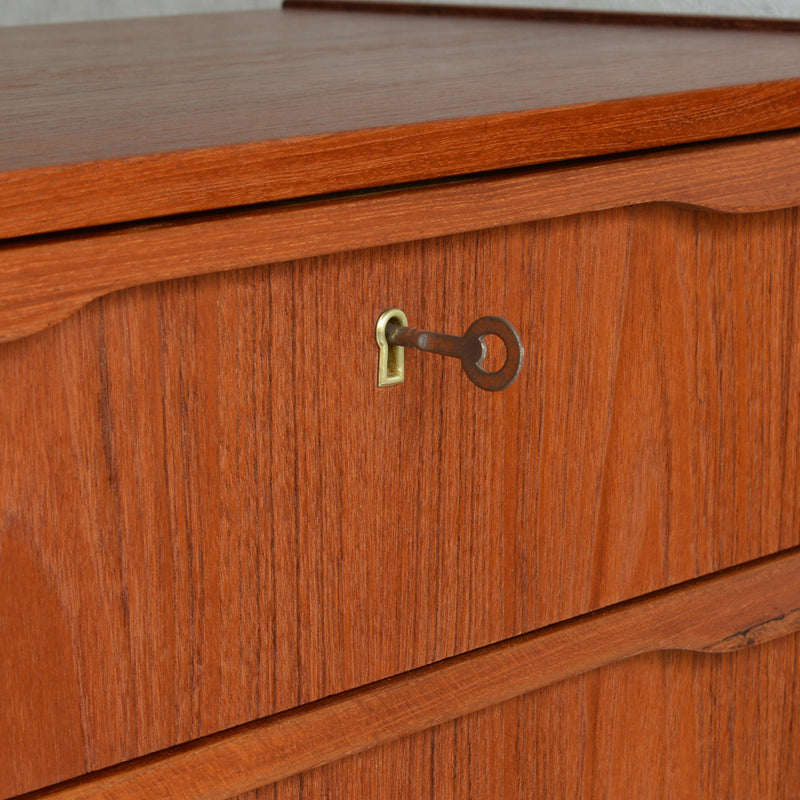 デンマーク ヴィンテージ  チーク３段チェスト 3-45(ウッドオイル仕上）