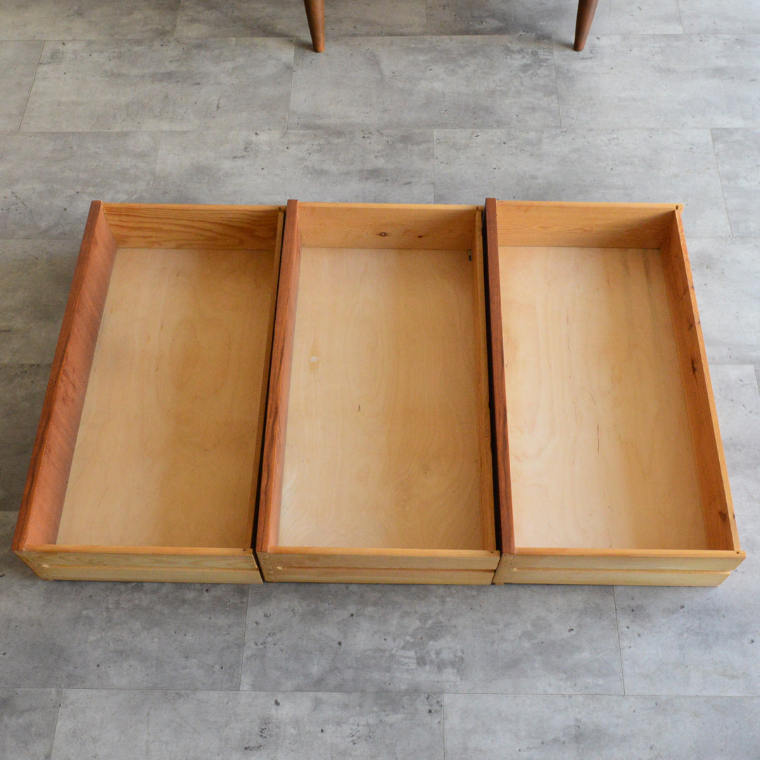 デンマーク ヴィンテージ  チーク３段チェスト8-22