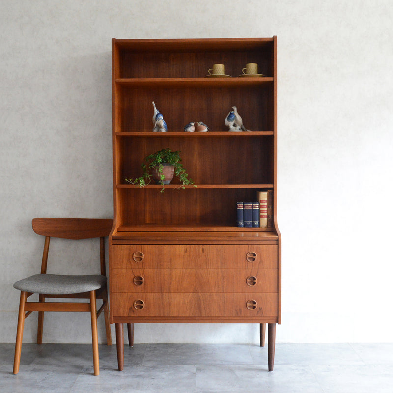 デンマークヴィンテージ ブックシェルフ (ビューロー付）P-２